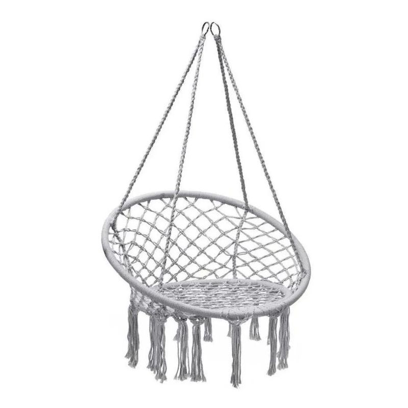 GENERICO - Silla Hamaca Colgante Columpio Terraza Gris