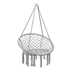 GENERICO - Silla Hamaca Colgante Columpio Terraza Gris