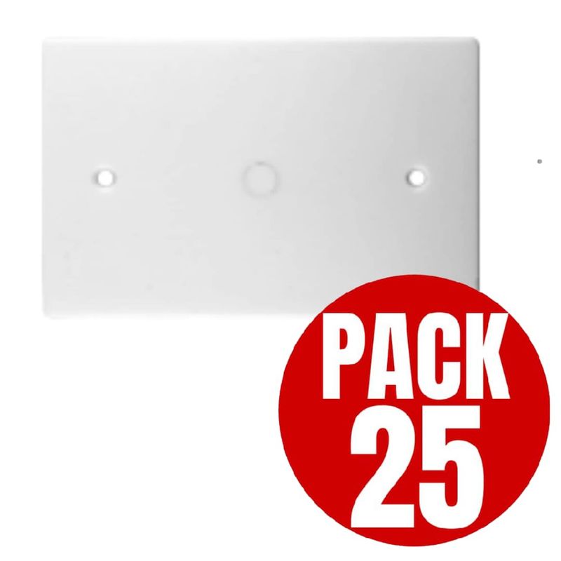 GENERICO - Tapa Ciega Plastica Blanca Pack 25 Unidades