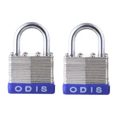 ODIS - Pack 2 Candados Laminado 50mm Acero Zincado