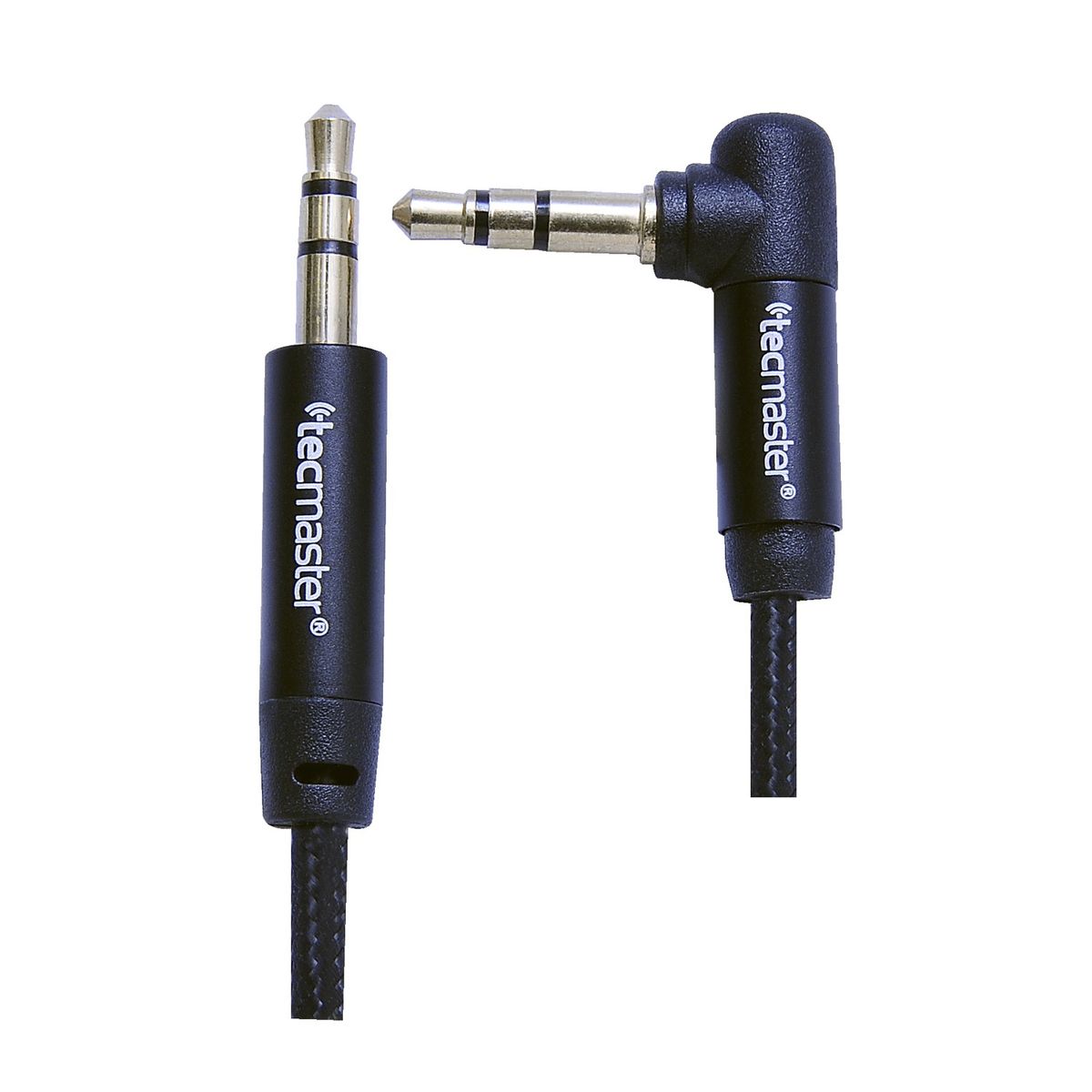 TECMASTER - CABLE AUXILIAR AUDIO 3 METROS EN 90° NEGRO
