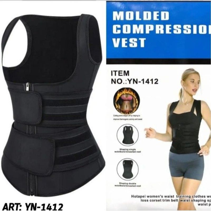 GENERICO - Faja Reductora Adelgazante De Neopreno Y Doble Apriete 2XL Y 3XL
