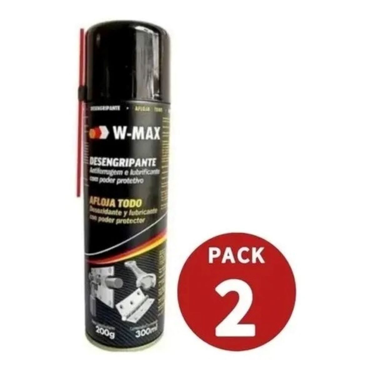 GENERICO - Lubricante Anticorrosivo Afloja Todo W-max 300ml Pack 2 Und