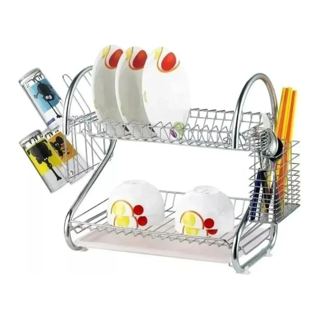 GENERICO - Secador De Platos Escurridor Acero Inoxidable