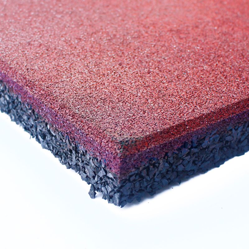 QRUBBER - Pastelón de caucho 50cmx50cmx25 mm terracota QRubber