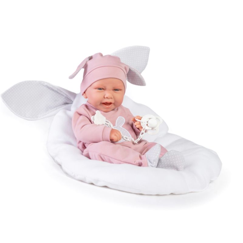 ANTONIO JUAN - Bebé Reborn Carla Conejita Antonio Juan con Cojín