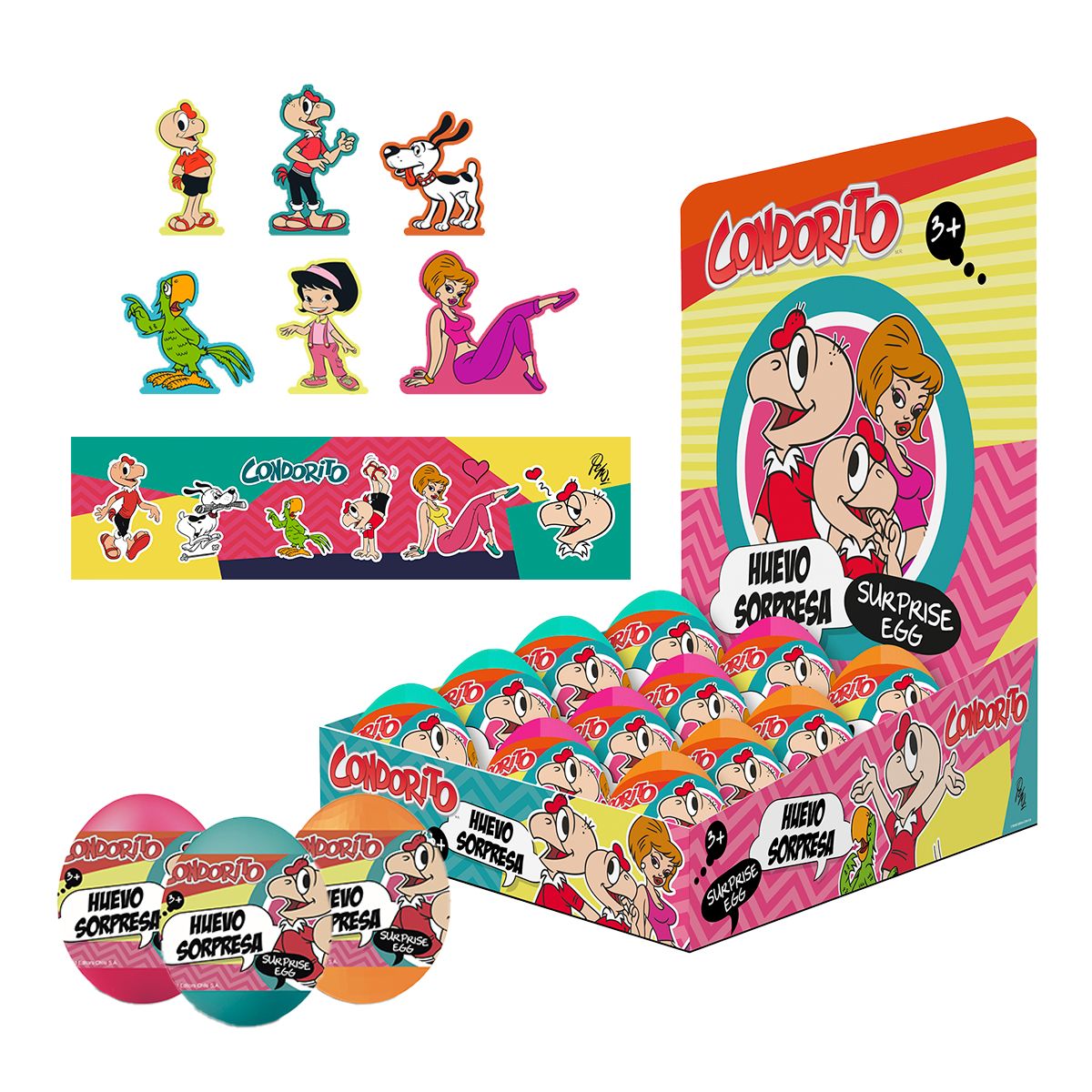 BRICKELL ACCESORIES - Huevos Sorpresa Condorito Brickell 12 Unidades