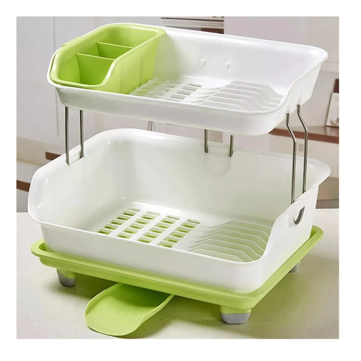 GENERICO - ESCURRIDOR DE PLATOS 2 NIVELES PLASTICO