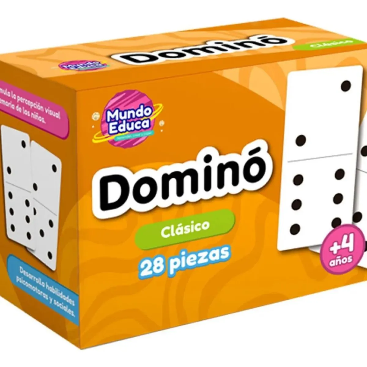 ADETEC - Domino Clásico 28 Piezas Mundo Educa