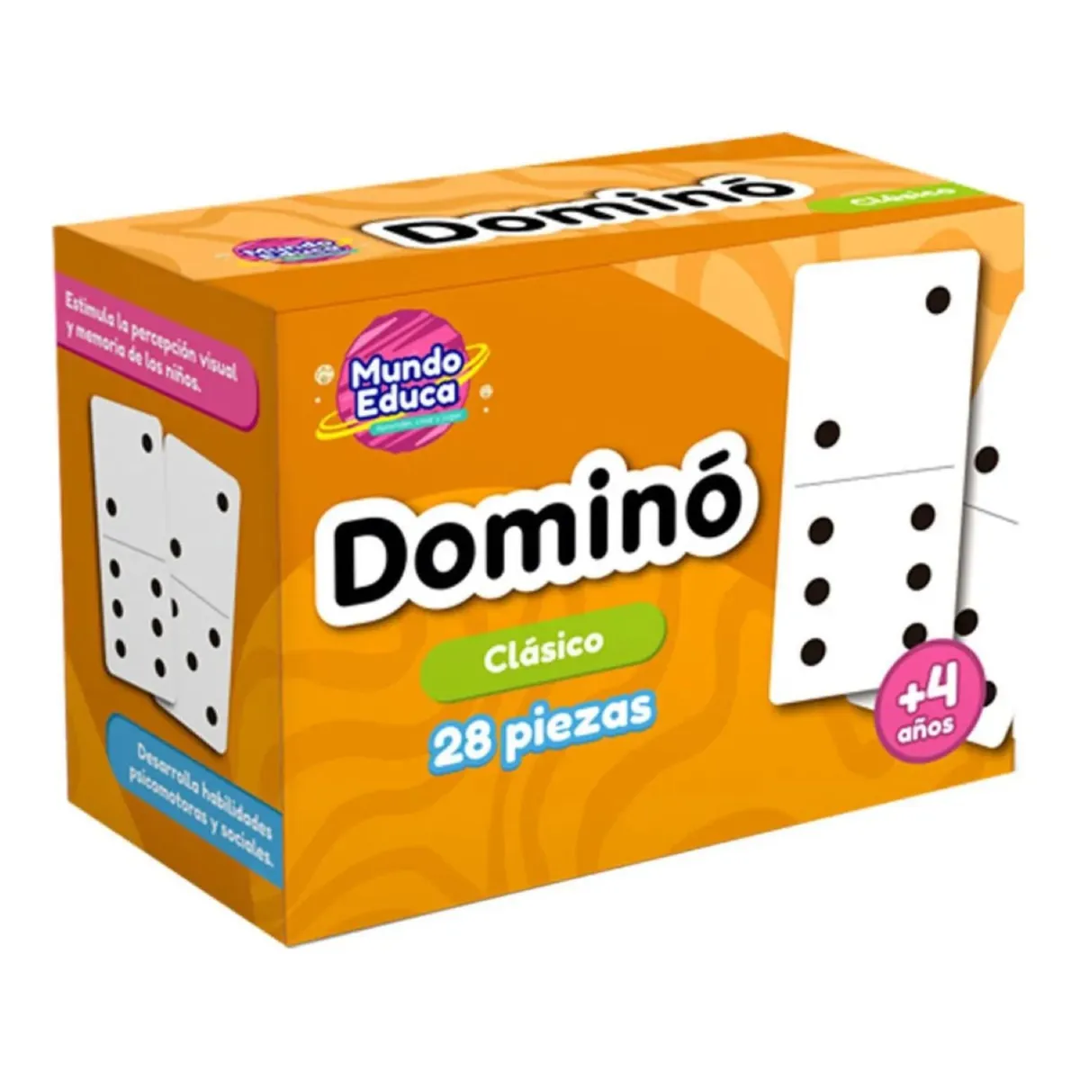 ADETEC - Domino Clásico 28 Piezas Mundo Educa