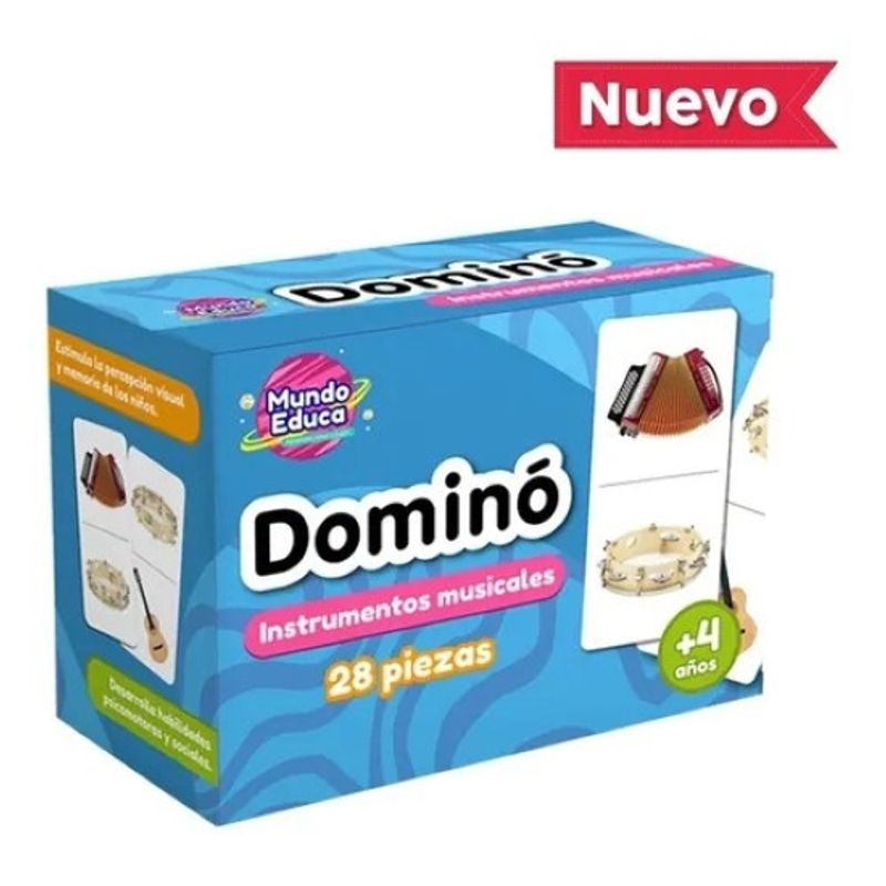 ADETEC - Domino Temática Instrumentos Musicales 28 Piezas