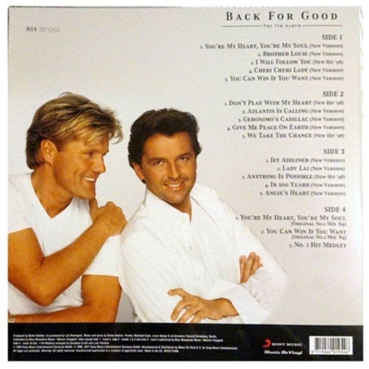 HITWAY MUSIC - MODERN TALKING - BACK FOR GOOD 1998 - VINILO HITWAY MUSIC