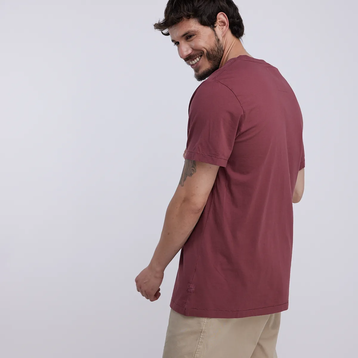 PANAMA JACK - Polera MC Barcelona Burdeo Panama Jack