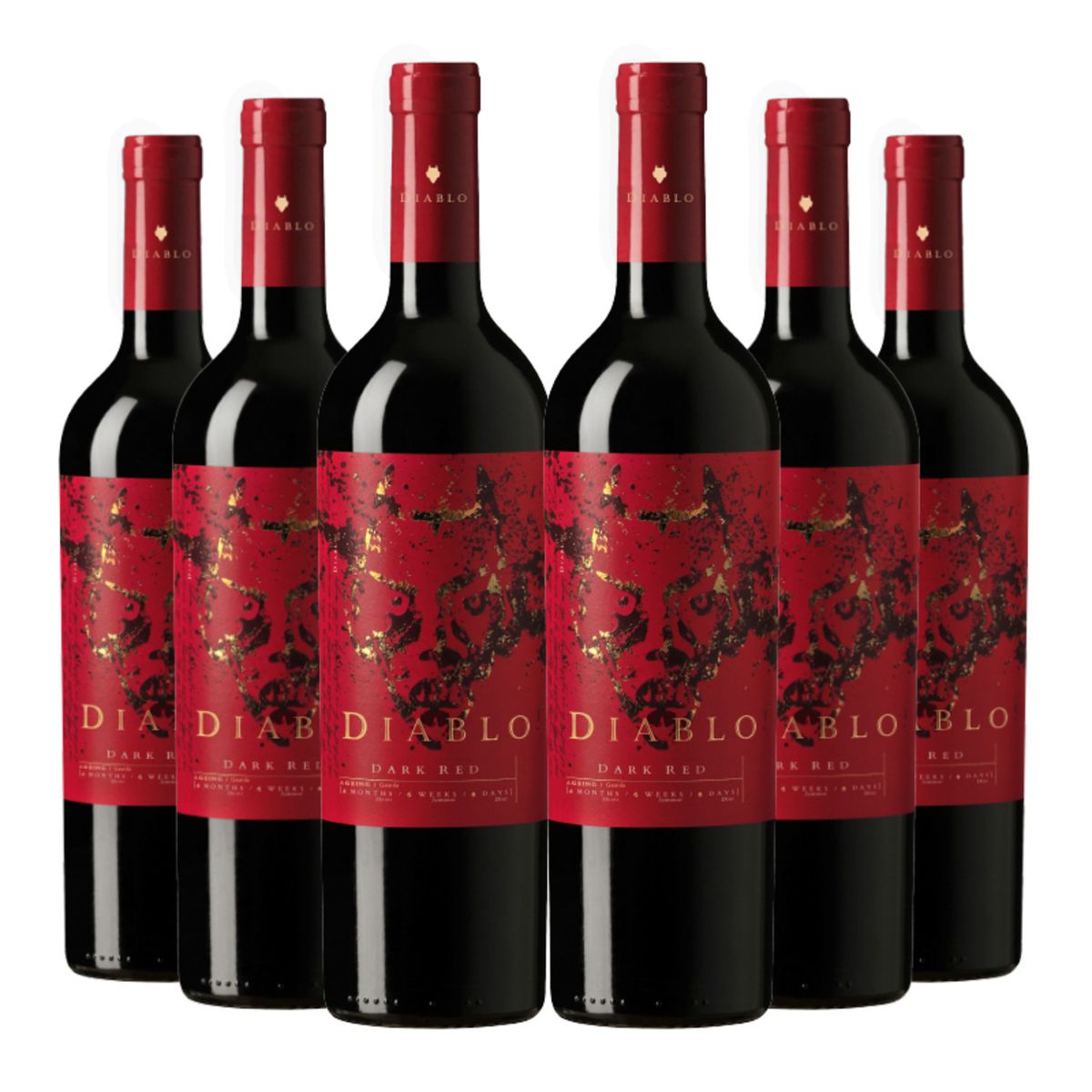 DIABLO - 6 Vinos Diablo Dark Red, Ensamblaje 750ml