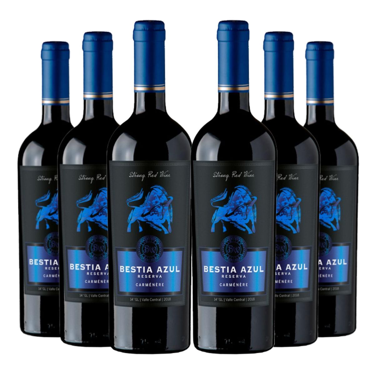 BESTIAS WINES - 6 Vinos Bestia Azul Reserva Carmenere