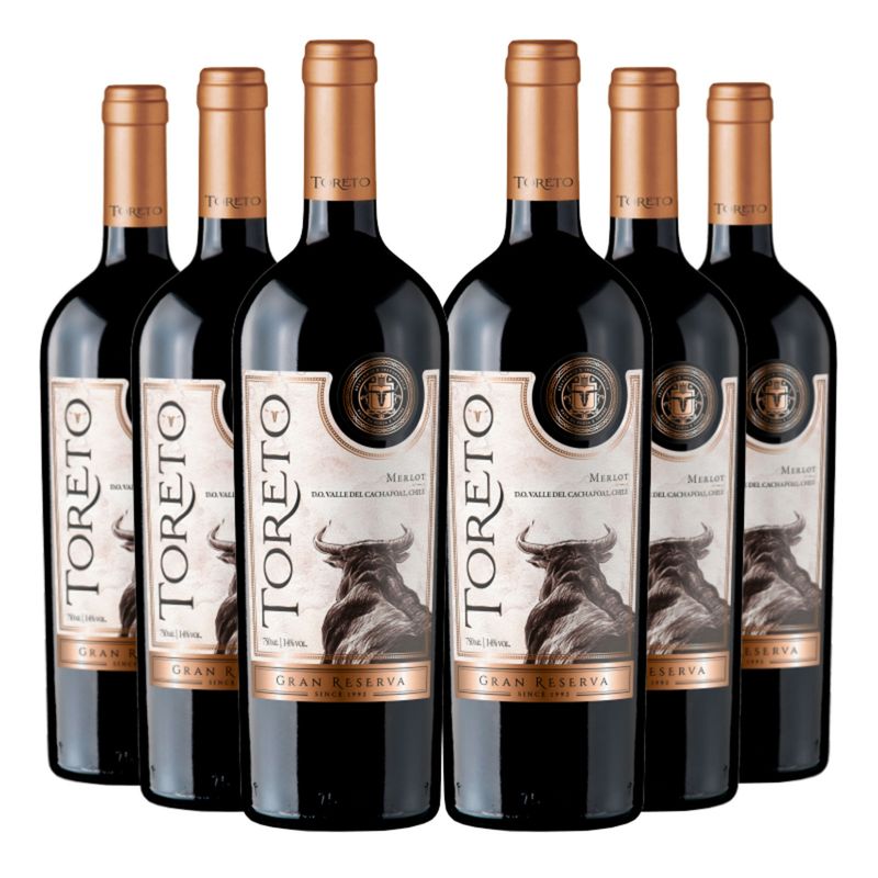 GENERICO - 6 vinos toreto gran rva merlot