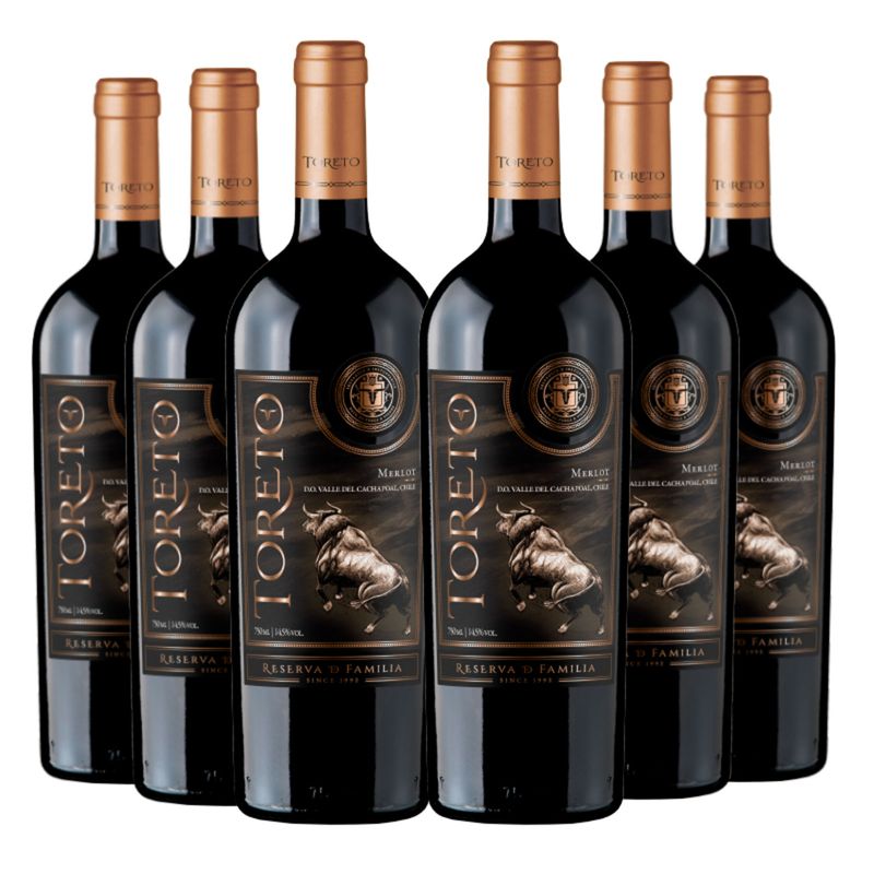 GENERICO - 6 vinos toreto rva de flia merlot
