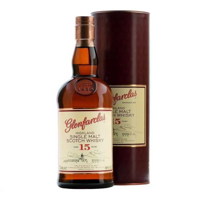 GLENFARCLAS - Whisky Glenfarclas 15 Años, Single Malt - Dorado