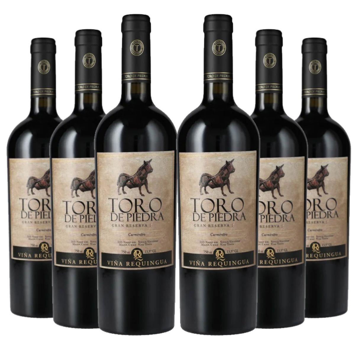 TORO DE PIEDRA - 6 Vinos Toro De Piedra Gran Reserva Carmenere