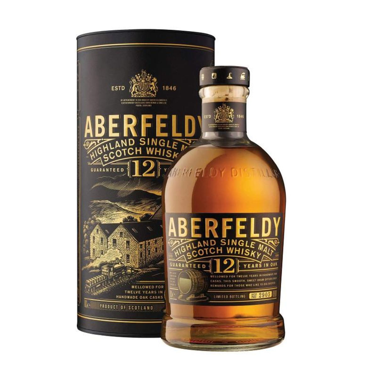 ABERFELDY - Whisky Aberfeldy 12 Años, Single Malt - Dorado