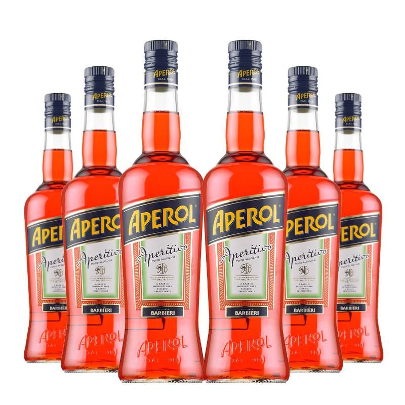 APEROL - 6 Licor Aperol (11% 750ml) - Naranjo Pálido
