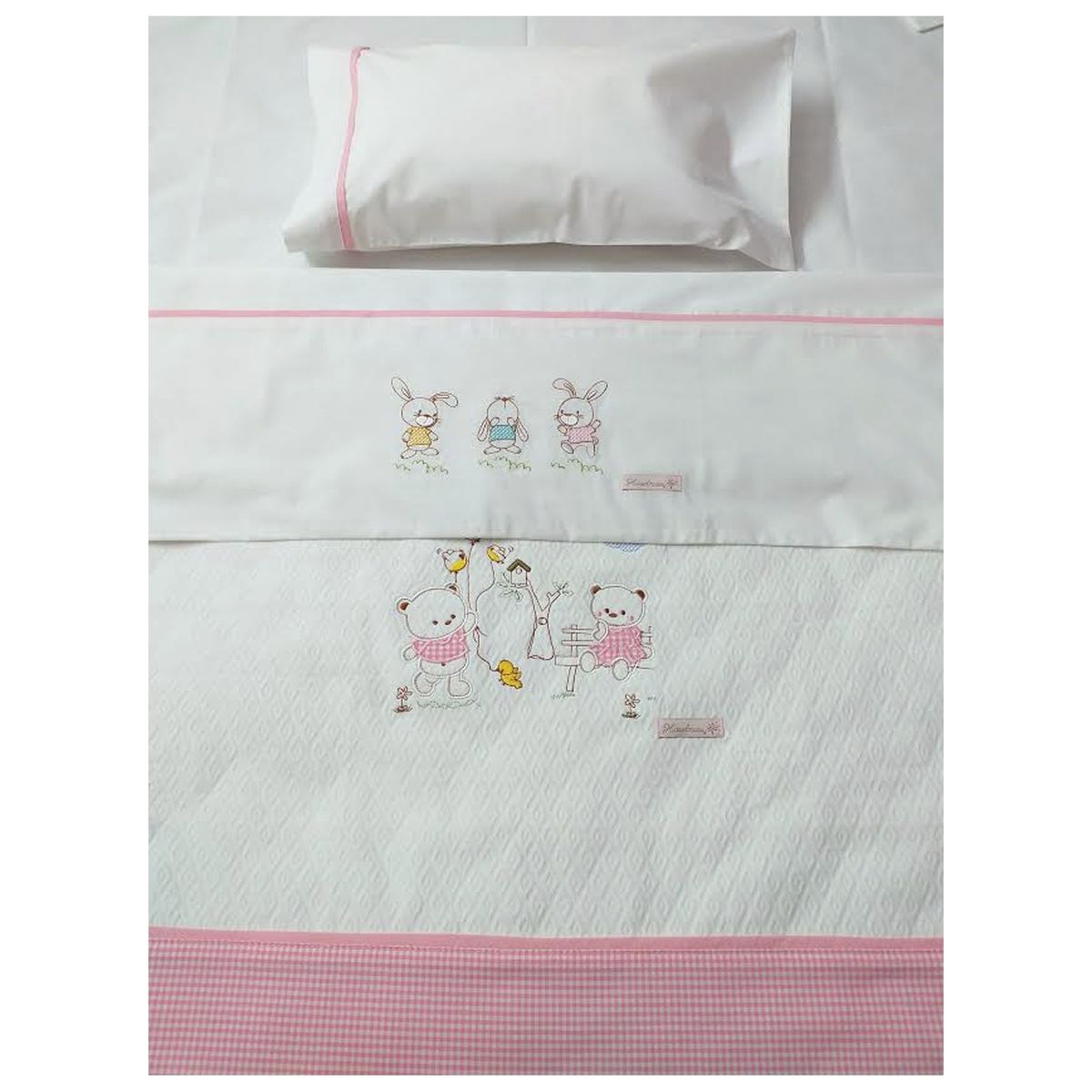 HASELNUSS - COBERTOR CUNA COLECHO ROSADO