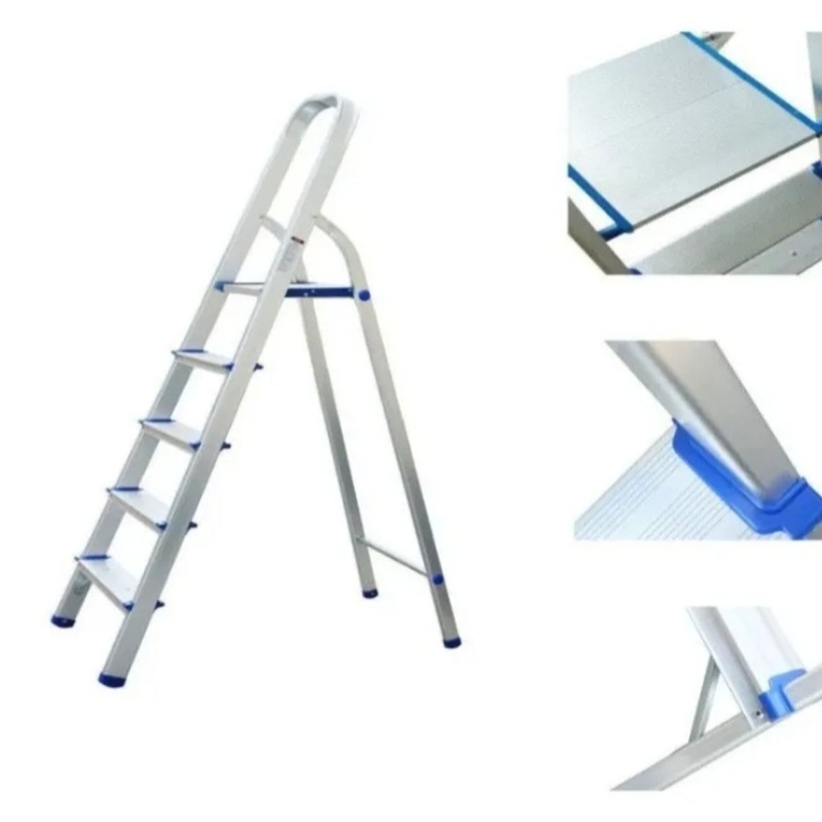 GENERICO - Escalera Aluminio 5 Peldaños Tijera 157 cm