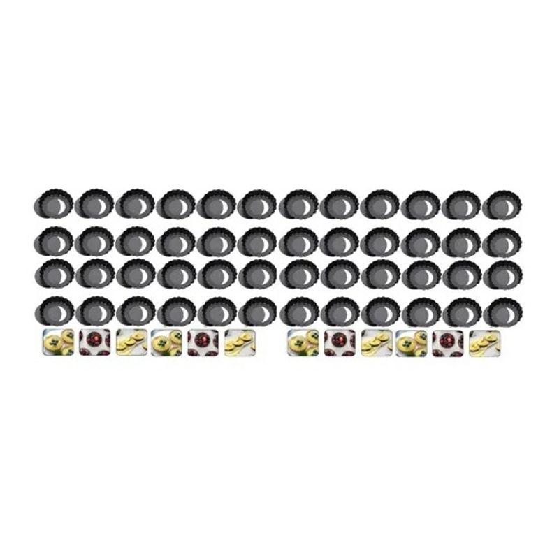 GENERICO - Pack X48 Moldes Tartaleta Desmontable Tarta Individual 85cm