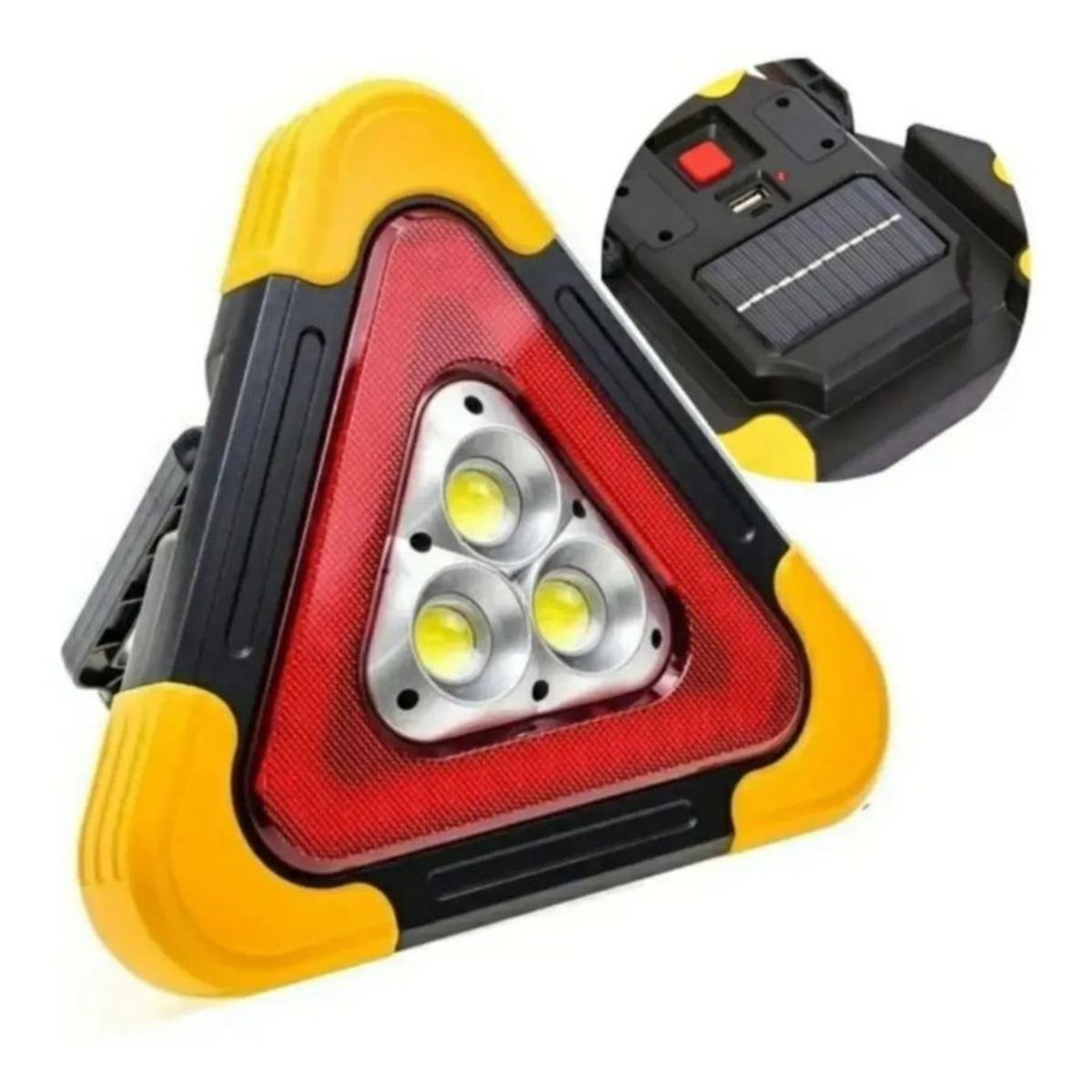 GENERICO - Luz Emergencia Triangulo Led Recargable Solar