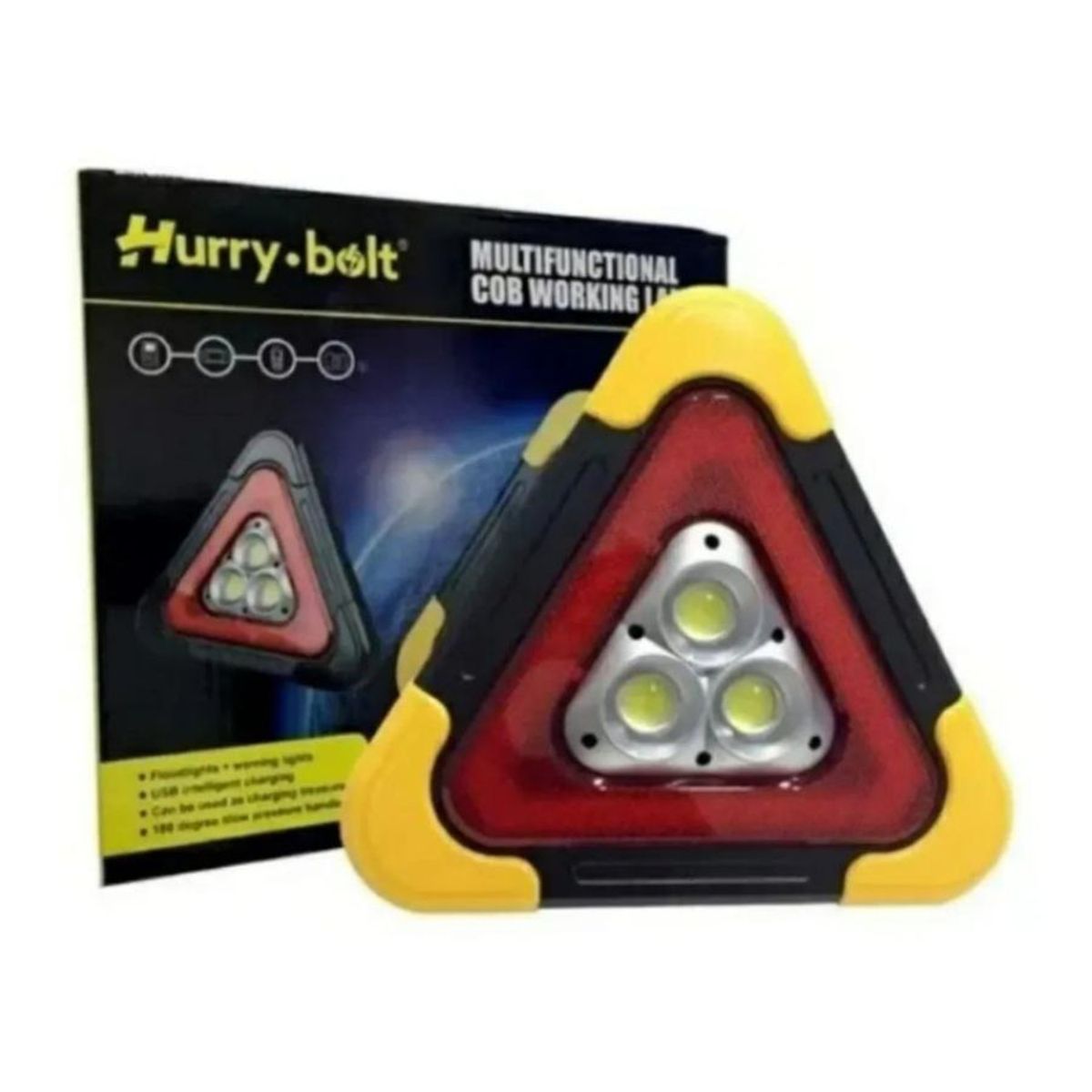 GENERICO - Luz Emergencia Triangulo Led Recargable Solar