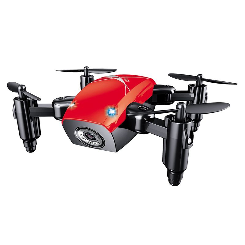 BROADREAM - Microdron broadream S9W 8x9 cm ROJO Cámara 480p Flip 360