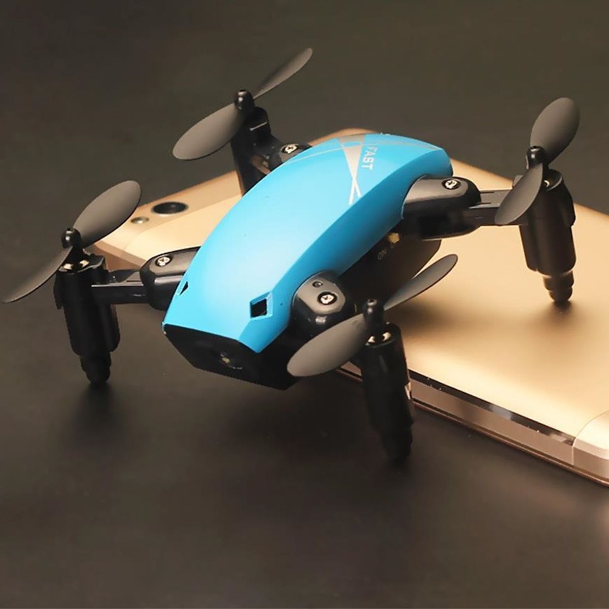 BROADREAM - Microdron broadream S9W 8x9 cm ROJO Cámara 480p Flip 360