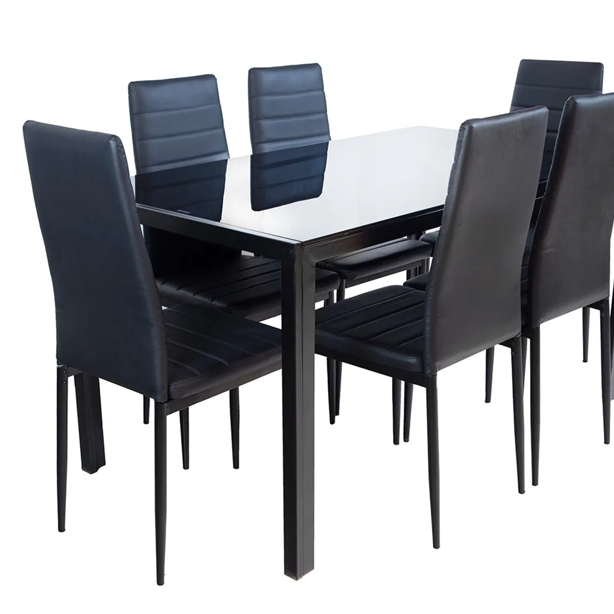 SWEET HOGAR - Comedor de vidrio color negro Modelo Asiatico