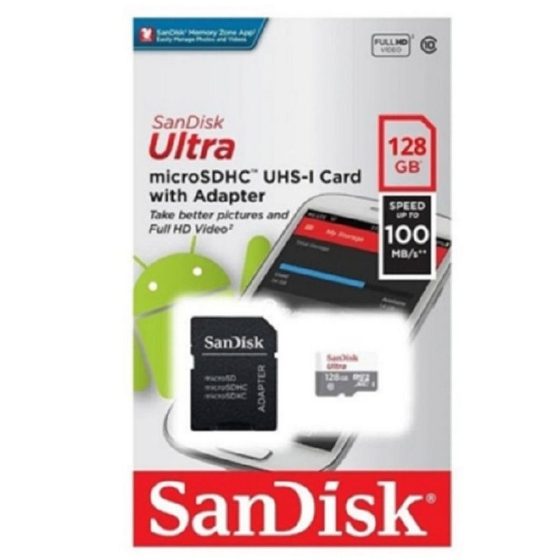 SANDISK - PACK 2 SanDisk Ultra 128GB microSDXC Tarjeta de memoria MICRO128GBX2