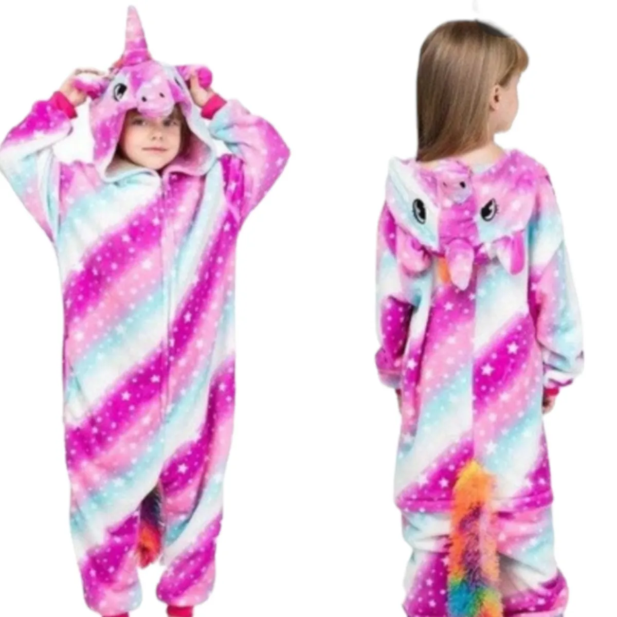 AGW - Pijama  Enterito Polar Niña Unicornio Estrella