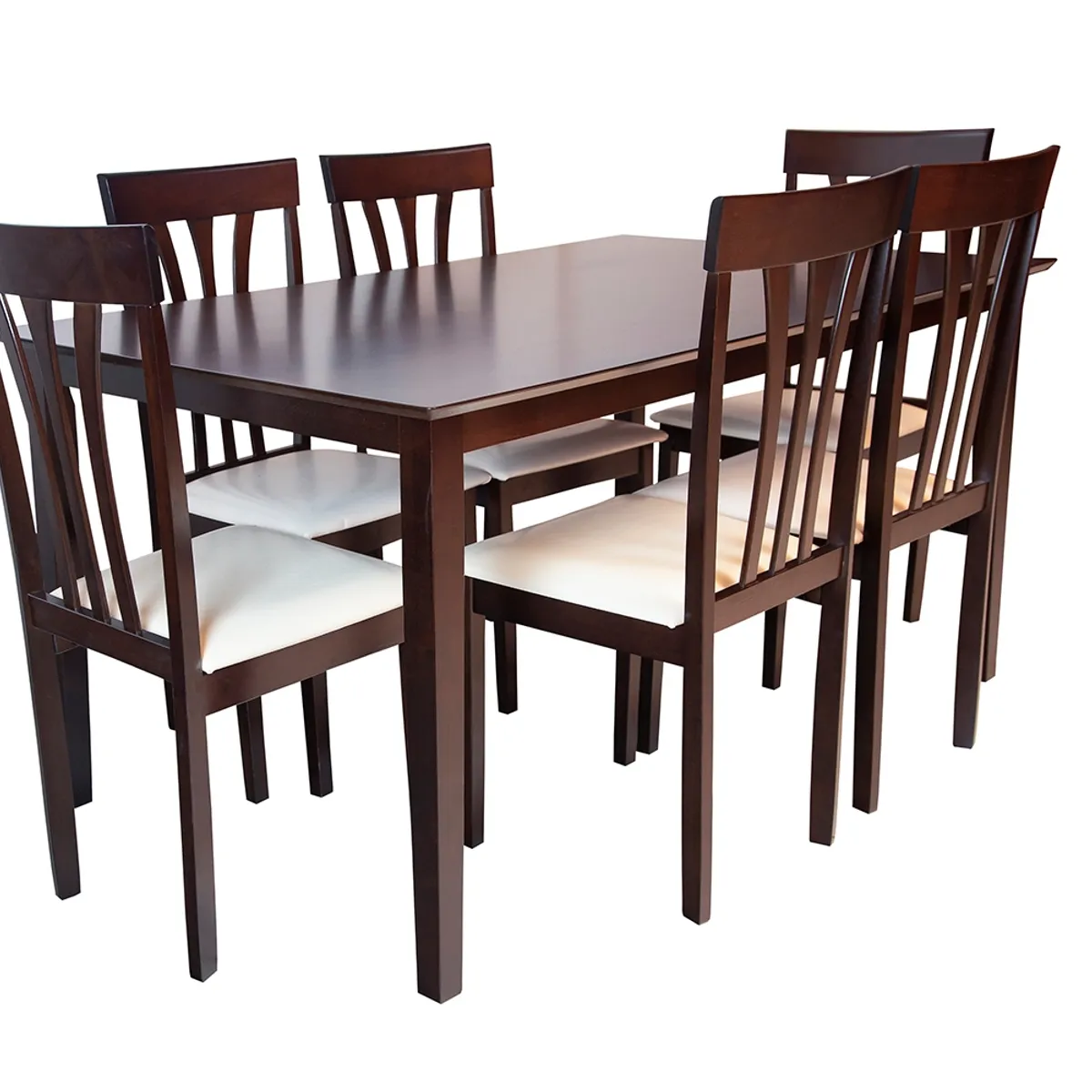 SWEET HOGAR - Comedor de madera con 6 sillas modelo Celta