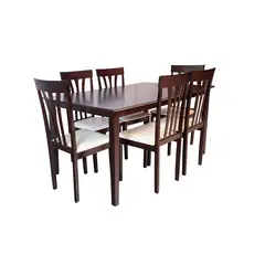 SWEET HOGAR - Comedor de madera con 6 sillas modelo Celta