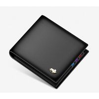 Billetera Delgada Cuero Genuino Lujo Bison Denim.