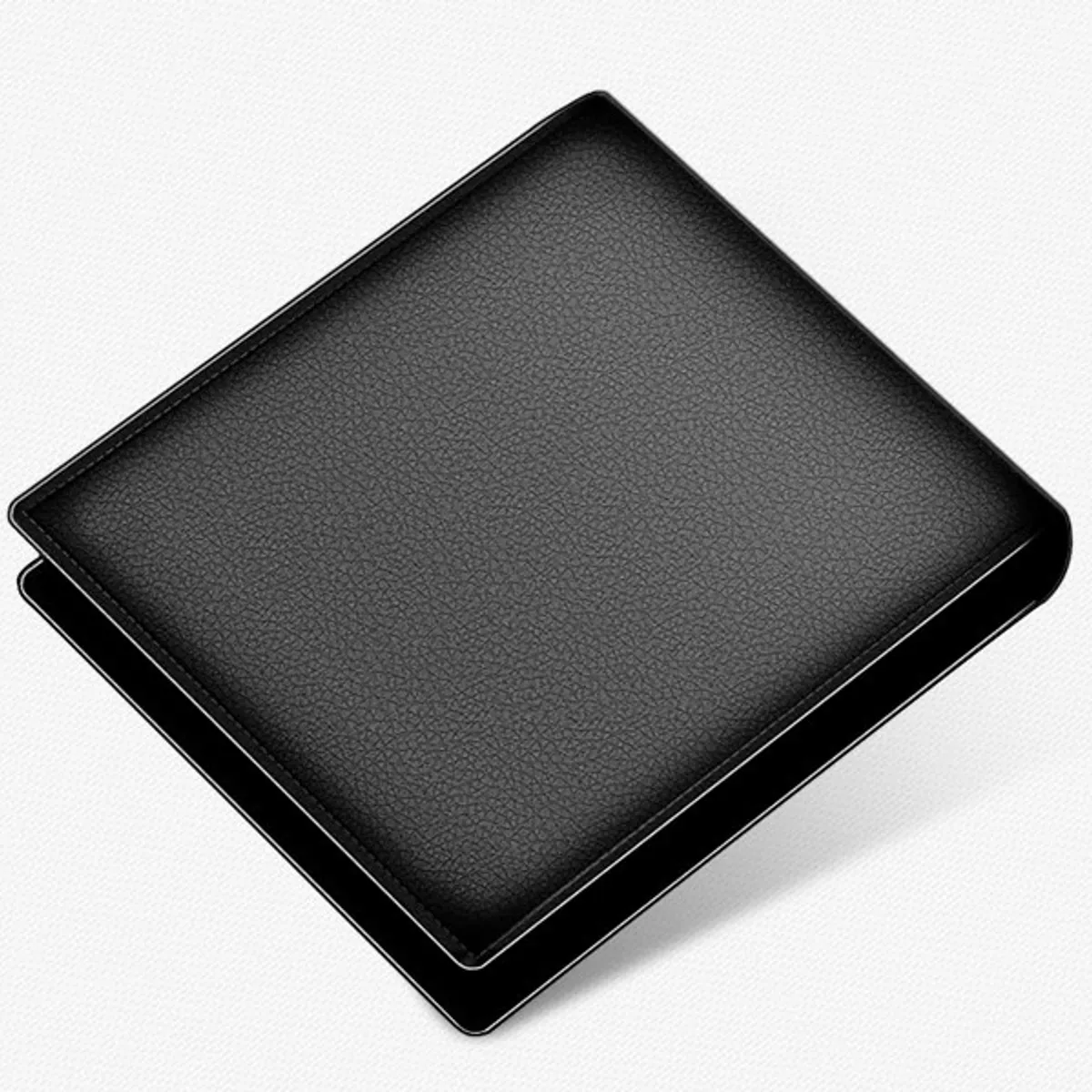 GENERICO - Billetera Delgada Cuero Genuino Lujo Bison Denim.