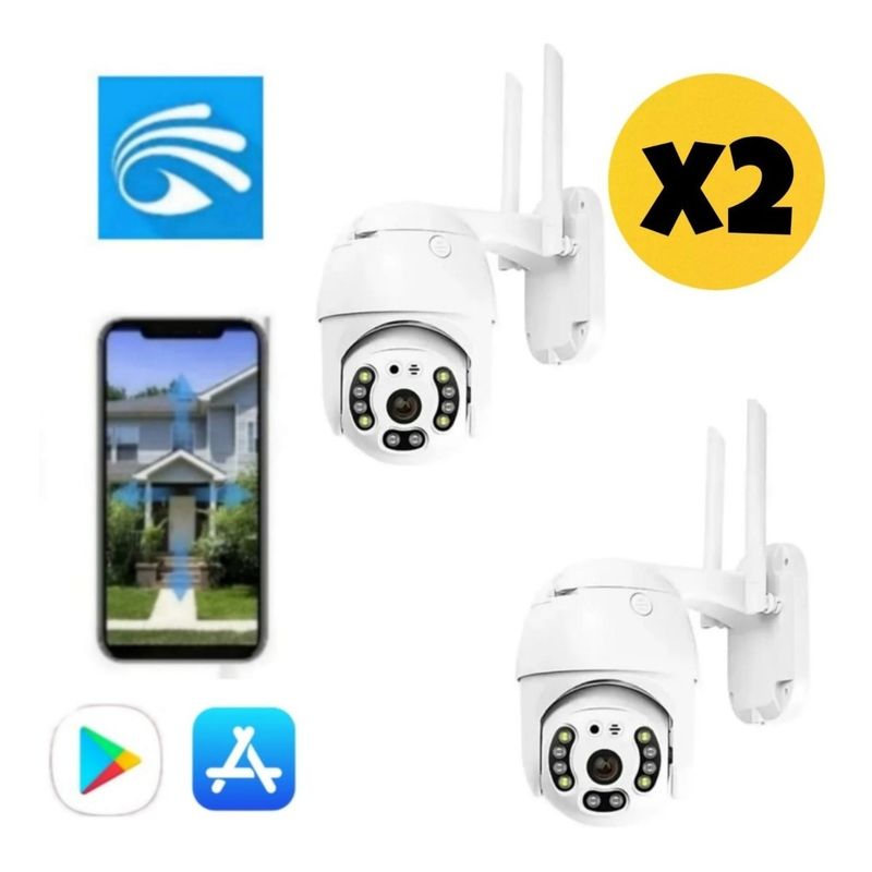 GENERICO - X2 Cámara Ip Wifi Hd Motorizada Yoosee Model 8807jw