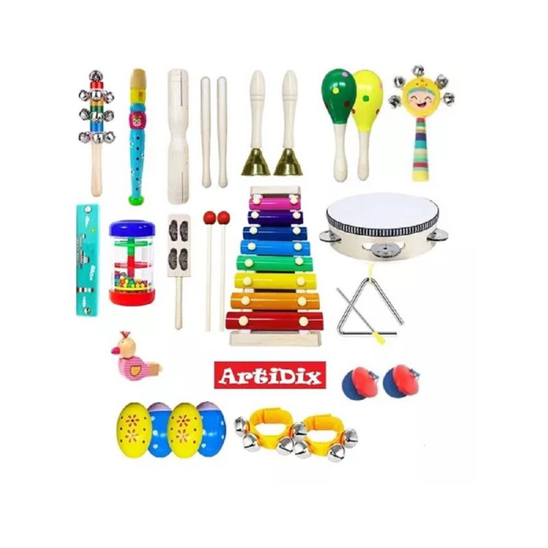 ARTIDIX - Set De Instrumentos Musicales De Madera Niños Artidix.