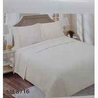 Juego de Sábanas 2 Plazas 144 Hilos con Broderie - Crema M8716