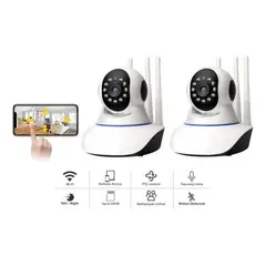 GENERICO - X2 Camara Vision nocturna Ip Wifi Hd 360° yoosee motorizada