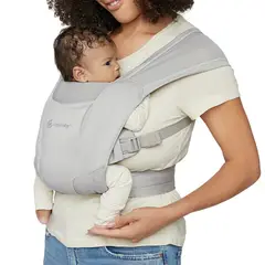 ERGOBABY - Portabebés Embrace Soft Air Mesh - Soft Grey