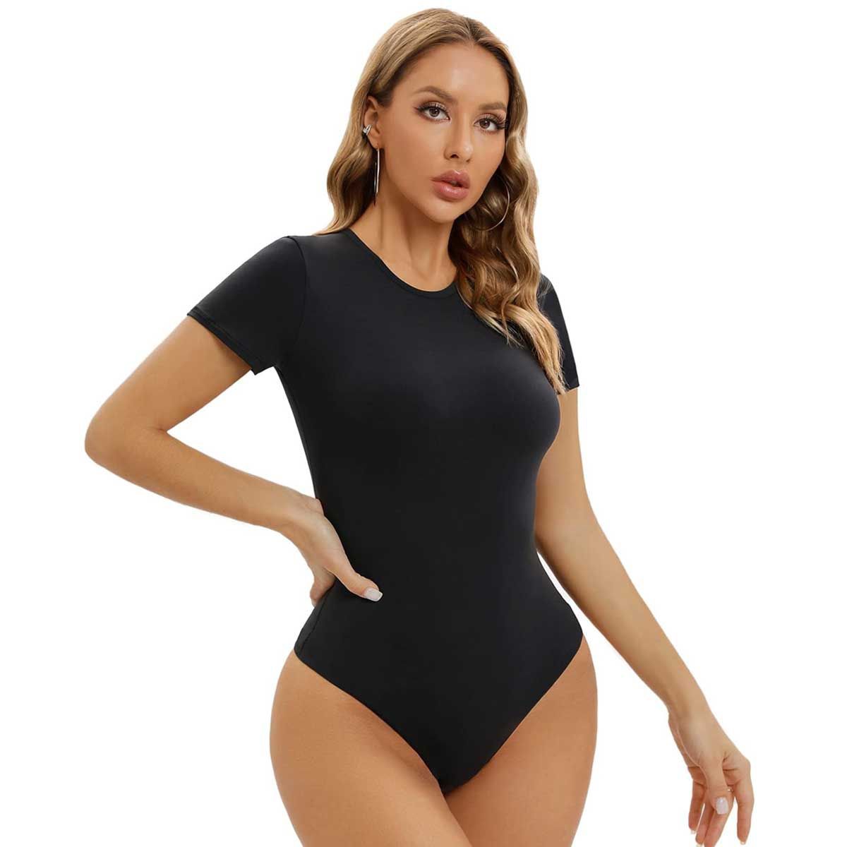 EVERSO - Body Polera Manga Corta Mujer Moda De Bambu
