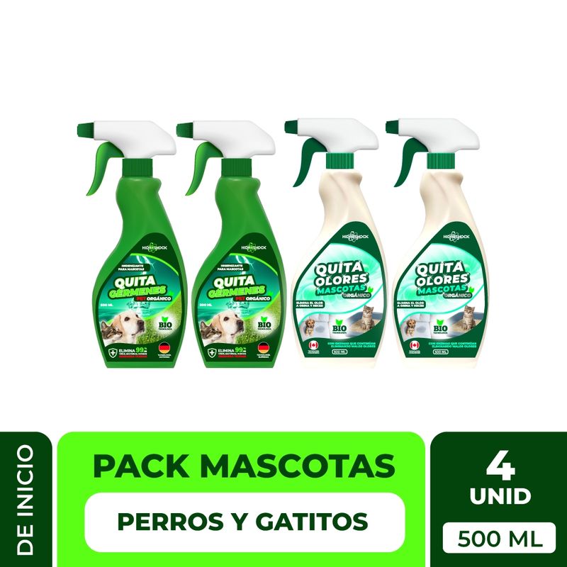 HIDROSHOCK - Limpieza biotecnologica Pack para mascotas Hidroshock