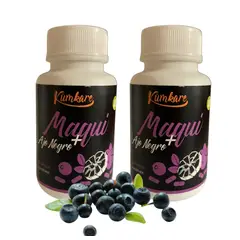 GENERICO - Pack 2 Cápsulas Ajo Negro+maqui 60 naturales Chilenas y veganas