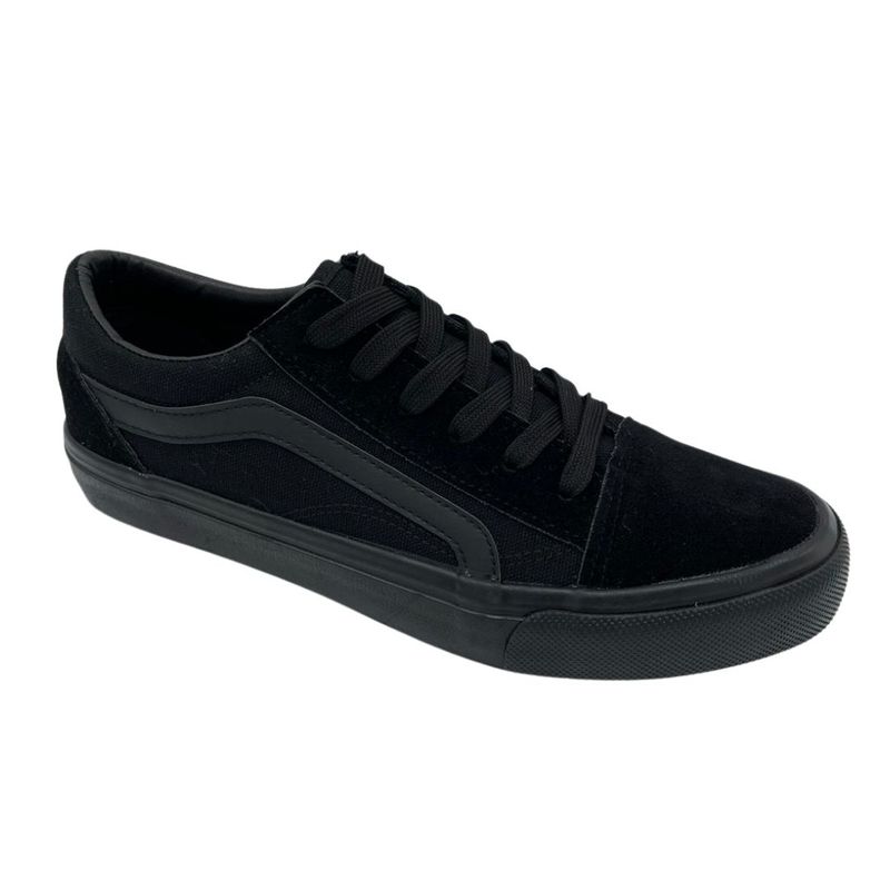 BOTELI - Zapatillas de lona negra hombre