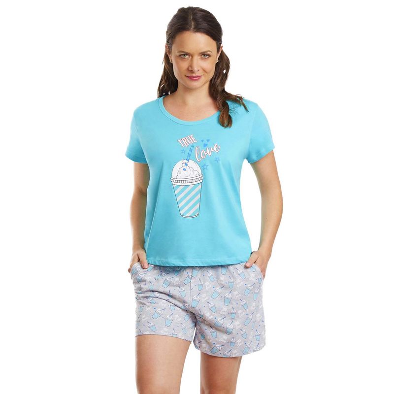 BECKIL - BECKIL COD 1753 PIJAMA  ALGODON DELGADO SHORT ESTAMPADO.