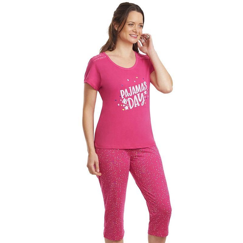 BECKIL - BECKIL COD 1763 PIJAMA CAPRI ALGODON DELGADO PANTALON ESTAMPADO
